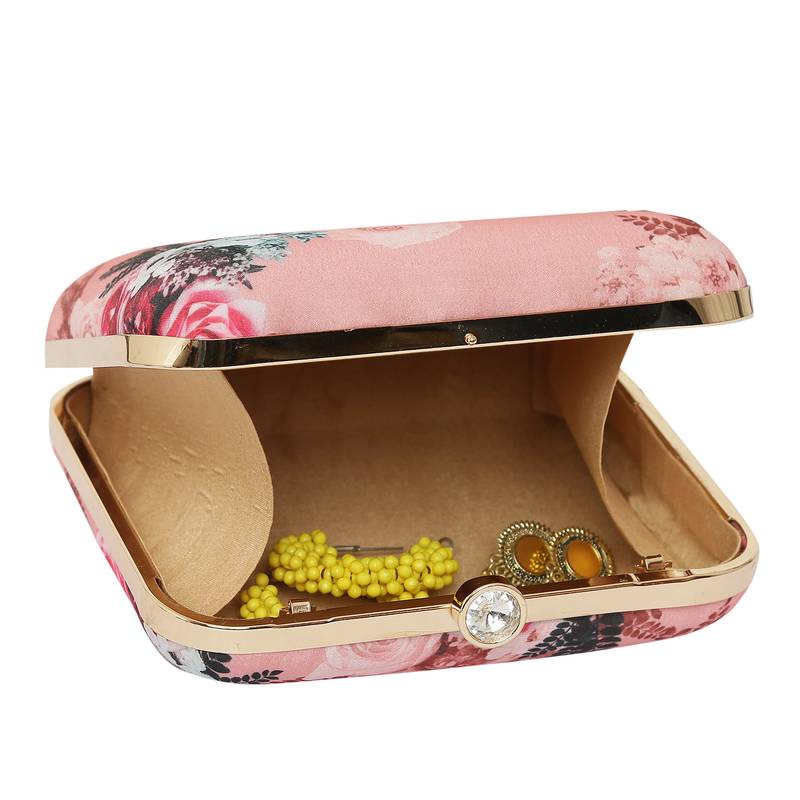 Worthyy Enterprises Print Clutch with Detachable Sling Bag (Multicolour)