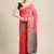 pink woven cotton silk saree with zari work