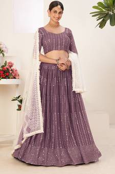 WEDDING SEASON SPECIAL TWILIGHT LAVENDER COLOR LEHNAGA CHOLI SET   