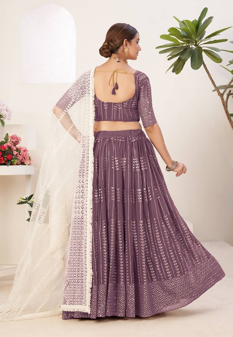 WEDDING SEASON SPECIAL TWILIGHT LAVENDER COLOR LEHNAGA CHOLI SET   
