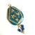 blue kundan work stone pendant