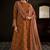 Cool pure pashmina brown printed winter wear salwar suit