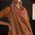 Cool pure pashmina brown printed winter wear salwar suit