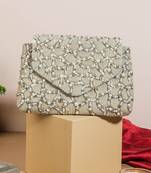 Grey shine clutch