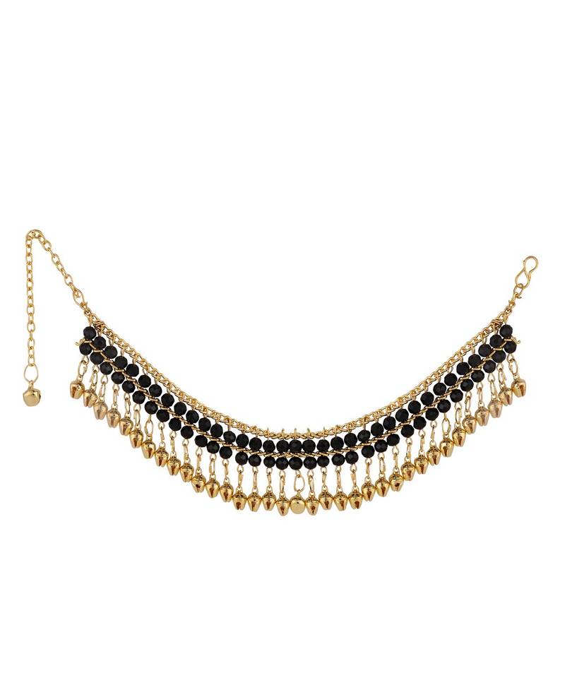 Metallic Silver Ghungru Studded Statement Anklets for Girls and Women