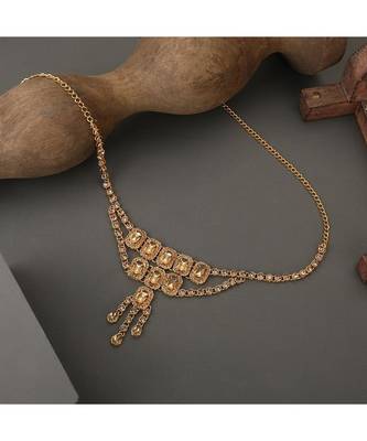 Traditional Gold Plated Floral Shaped Stone Studded Layers of hanging Chain Waist Band for Girls and Women 1