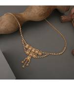 Traditional Gold Plated Floral Shaped Stone Studded Layers of hanging Chain Waist Band for Girls and Women