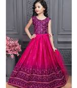 Wedding Designer Pink Soft Chinon Silk Lehenga choli