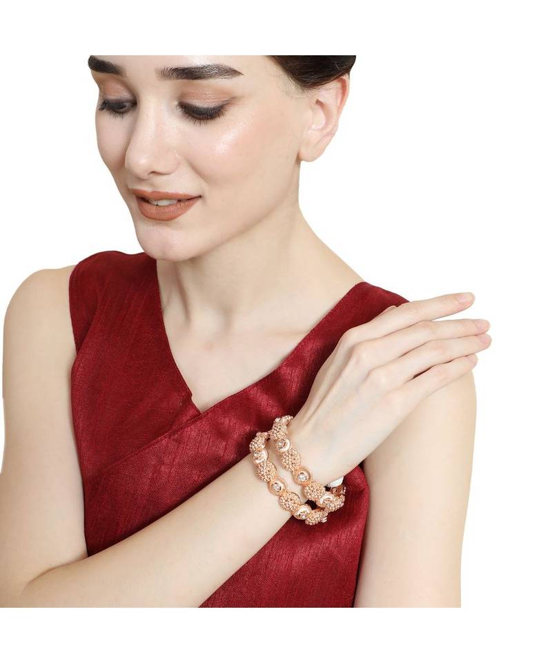 Statement design Enameled Stone studded Ethnic Bangles for Girls and Women