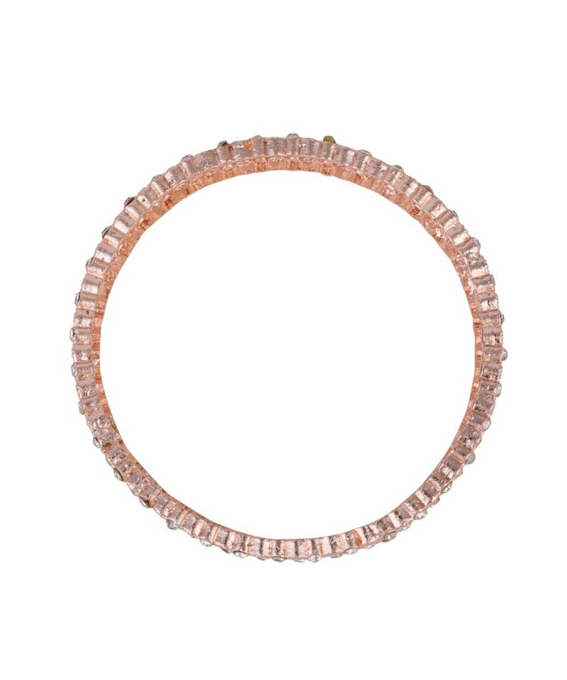 Rose Gold Stone studded Style Statement Set of Bangles for Girls and Women