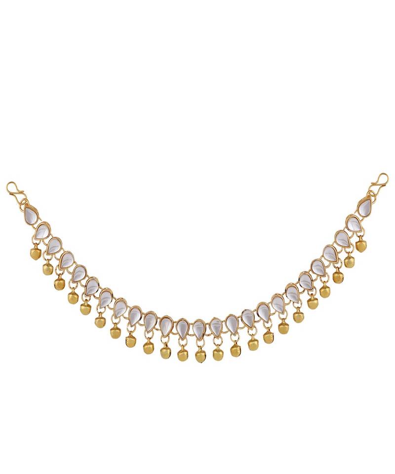 Ethnic Silver Plated Mirror and Ghungru Studded Statement for Girls and Women