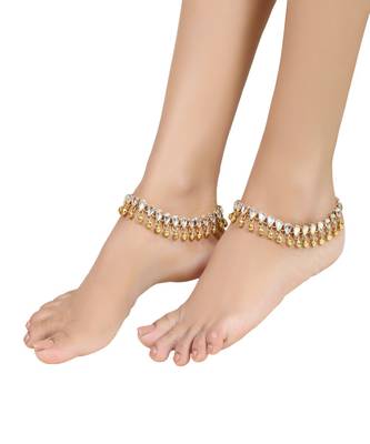 Ethnic Silver Plated Mirror and Ghungru Studded Statement for Girls and Women 4