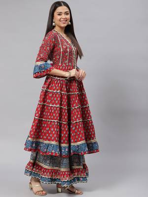 Maroon gotta patti cotton salwar 3
