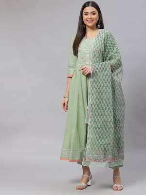 Green gotta patti cotton salwar 1