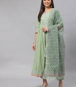 Green gotta patti cotton salwar