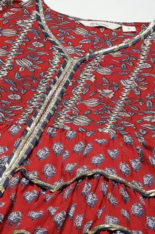 Maroon gotta patti cotton salwar