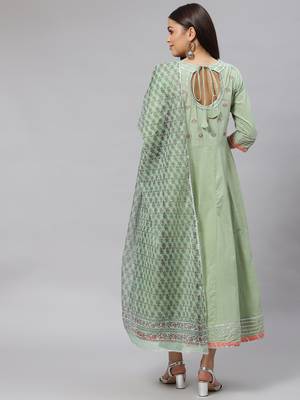 Green gotta patti cotton salwar 2