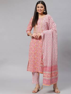 Pink gotta patti cotton salwar 1