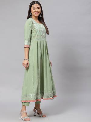Green gotta patti cotton salwar 3