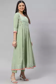 Green gotta patti cotton salwar