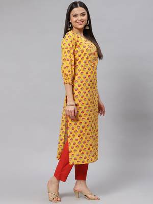 Yellow sequins cotton salwar 3