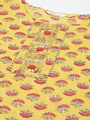 Yellow sequins cotton salwar 4