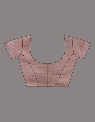 HOUSE OF BEGUMs Pure Organza Pink With Meena Work with Blouse Piece 5