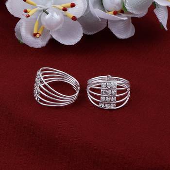 Traditional Look Silver Plated Bichhiya Adjustable Lightweight Toe Ring For Women & Girls 5