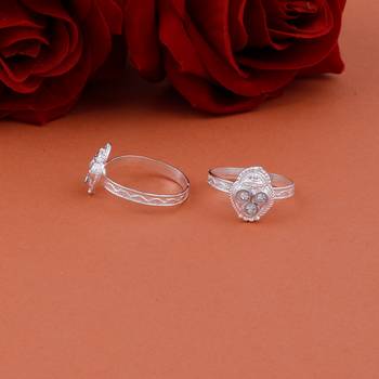 Lovely Stylish Adjustable Foot Finger Ring  Alloy Silver Plated Toe Ring 3