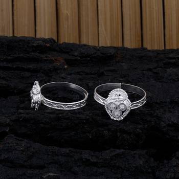 Lovely Stylish Adjustable Foot Finger Ring  Alloy Silver Plated Toe Ring 4