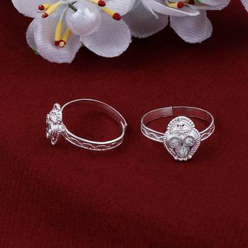 Lovely Stylish Adjustable Foot Finger Ring  Alloy Silver Plated Toe Ring 5
