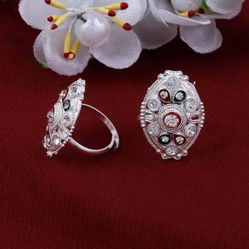 Adjustable Bichhiya Lovely Stylish Toe Ring Alloy Silver Plated Toe Ring 5