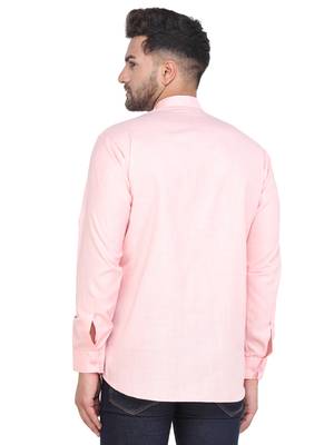Mag Men's Pink Casual Cotton Blend Short kurta for men 5