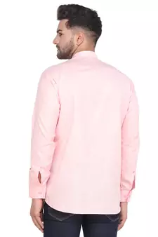 Mag Men's Pink Casual Cotton Blend Short kurta for men