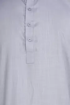 Mag Men's Grey Casual Cotton Blend Short kurta for men