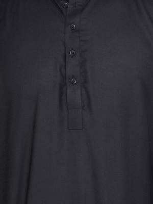 Mag Men's Black Casual Cotton Blend Short kurta for men 6