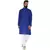 Mag Men's Cotton Royal Blue Kurta White Pajama Set For Men