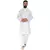 Mag Men's White Casual Cotton Blend Green Printed Kurta  Pajama SetFor Men