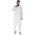 Mag Men's White Casual Cotton Blend Gray Printed Kurta  Pajama SetFor Men
