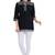 Blissful Black Women Embroidered Boho Chic Tunic Top