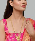Long golden Mangalsutra with pendant