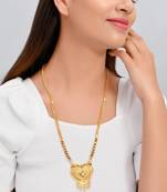 Karmamani Black Beads Gold plated Mangalsutra