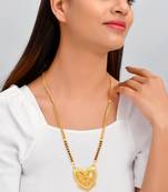 Samsita Black Beads Gold plated Mangalsutra