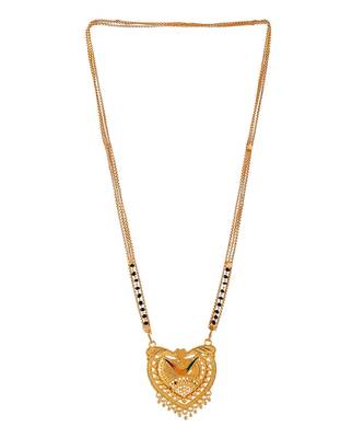 Samsita Black Beads Gold plated Mangalsutra 3
