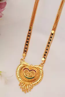 Ahana Black Beads Gold plated Mangalsutra