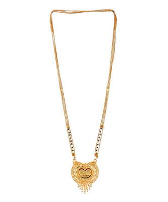 Ahana Black Beads Gold plated Mangalsutra 3