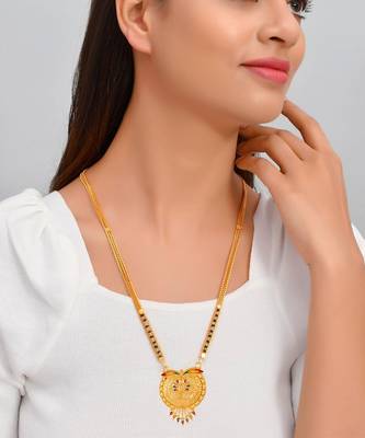 Namsita Black Beads Gold plated Mangalsutra 1