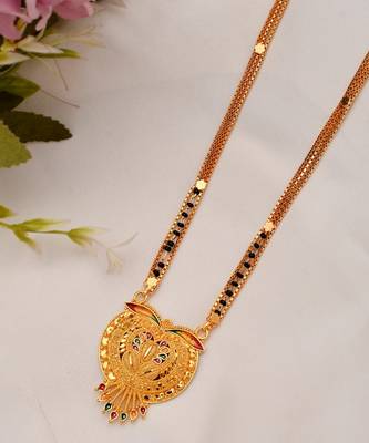 Namsita Black Beads Gold plated Mangalsutra 2