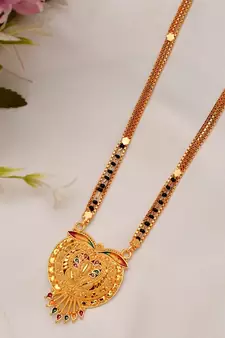 Namsita Black Beads Gold plated Mangalsutra