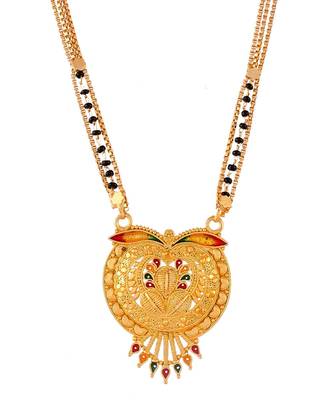 Namsita Black Beads Gold plated Mangalsutra 4
